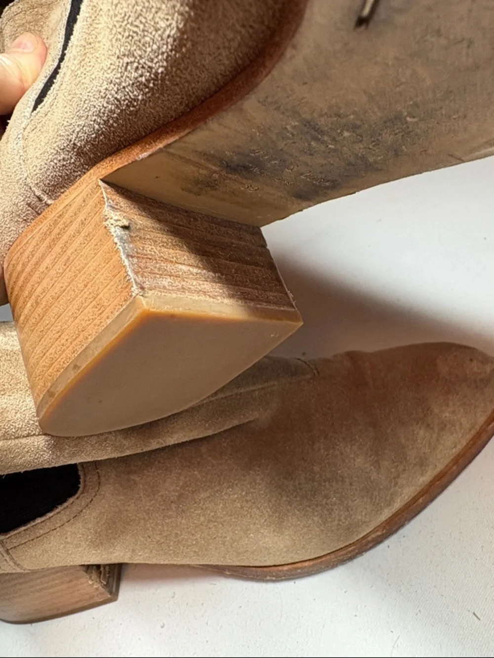 rag & bone Tan Suede Chelsea Ankle Boots Size 39
